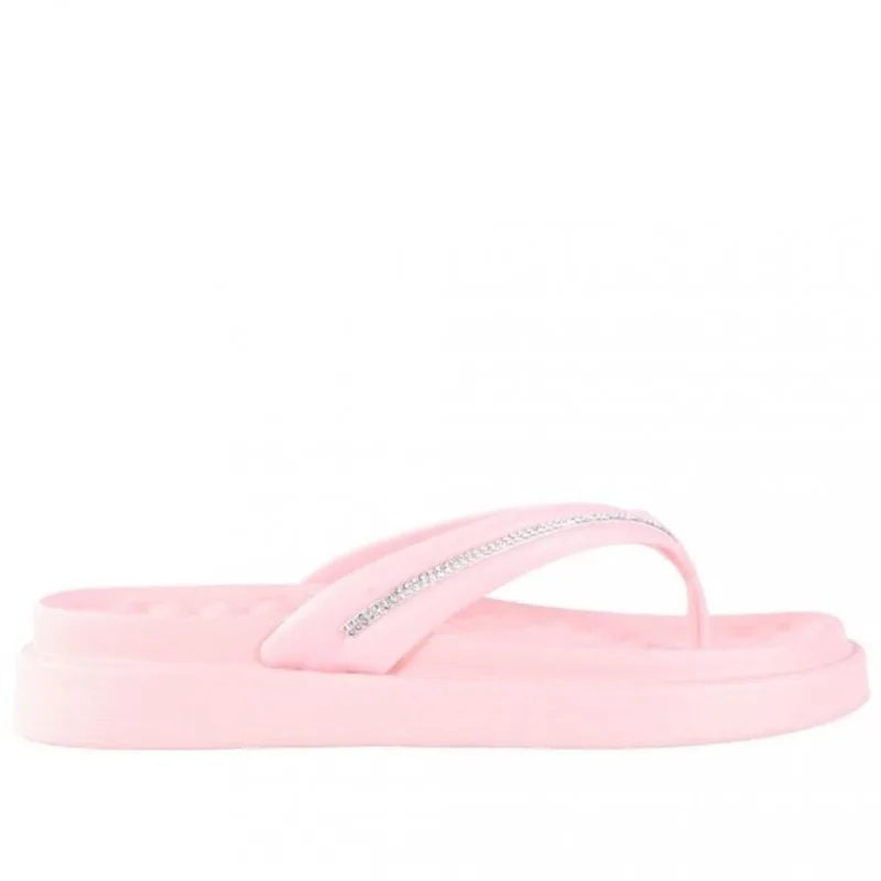 Chinelo Feminino Moleca com Aplicações de Brilho 5554,101 39 / Rosa