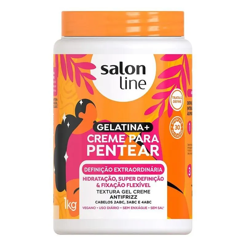 5x Creme De Pentear Definição Extraordinária 1kg Salon Line