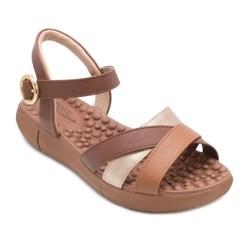 Sandália Modare MD MD26-71421 35 / Marrom/Dourado