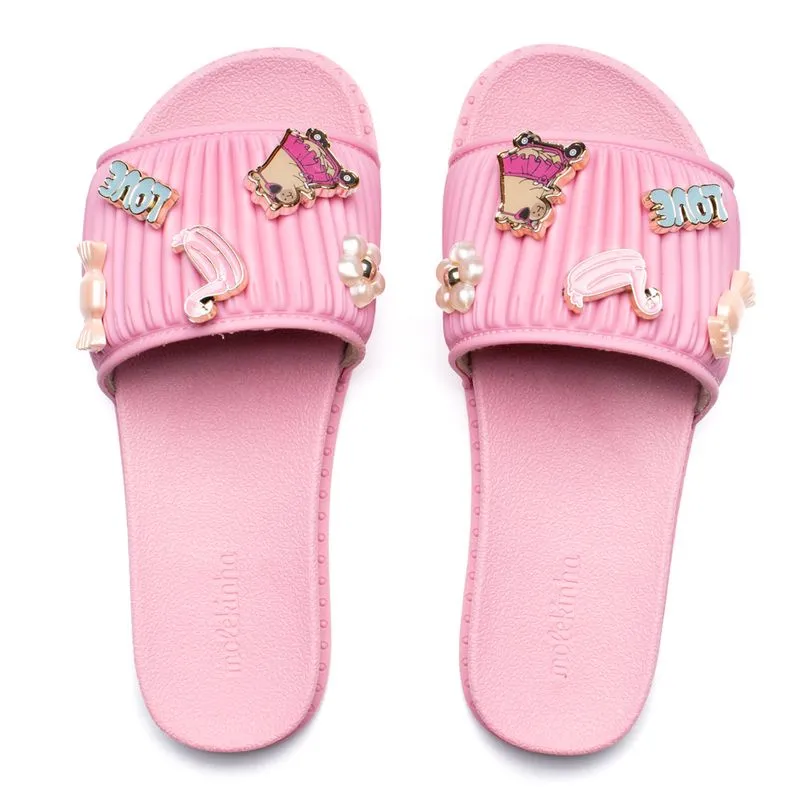 Chinelo Infantil Molekinha Slide Capivara Rosa - 28