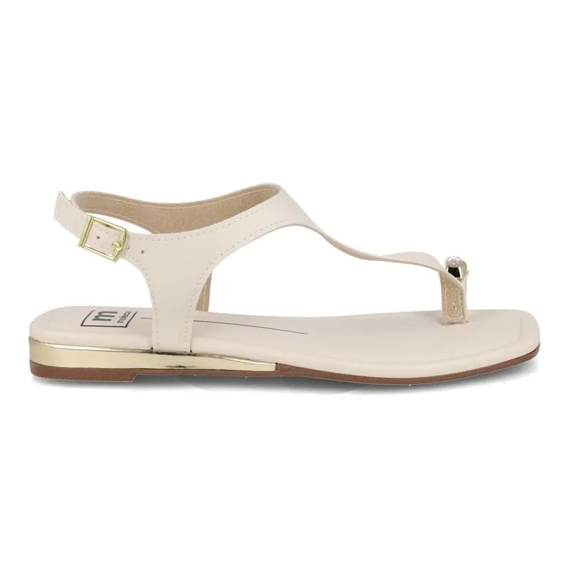 Sandália Rasteira Moleca Turim Feminina Off White 35