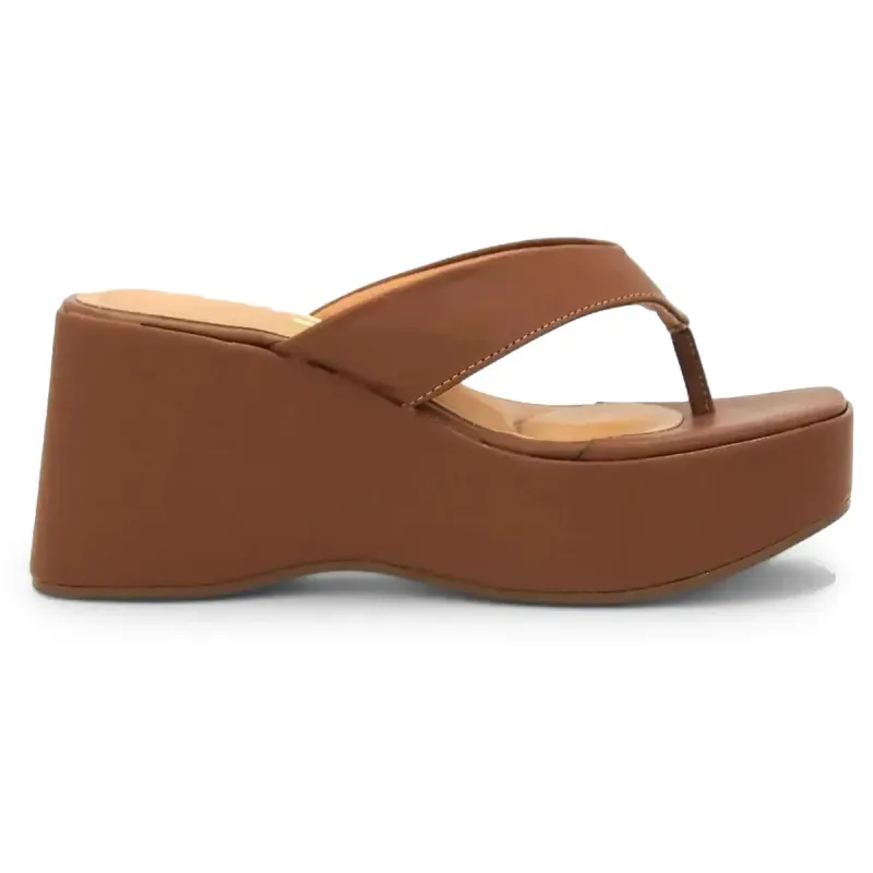 Tamanco Vizzano Casual Marrom Salto Alto Plataforma Feminino 33