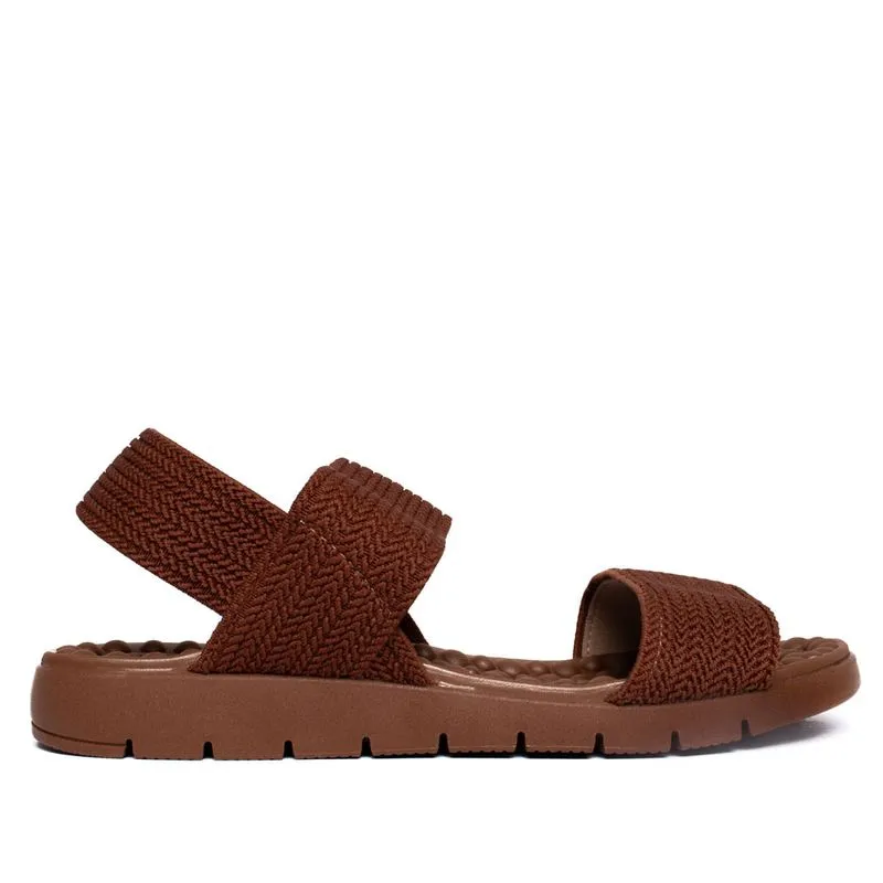 Sandália Feminina Modare Flatform Reflexsense Tiras Marrom - 40