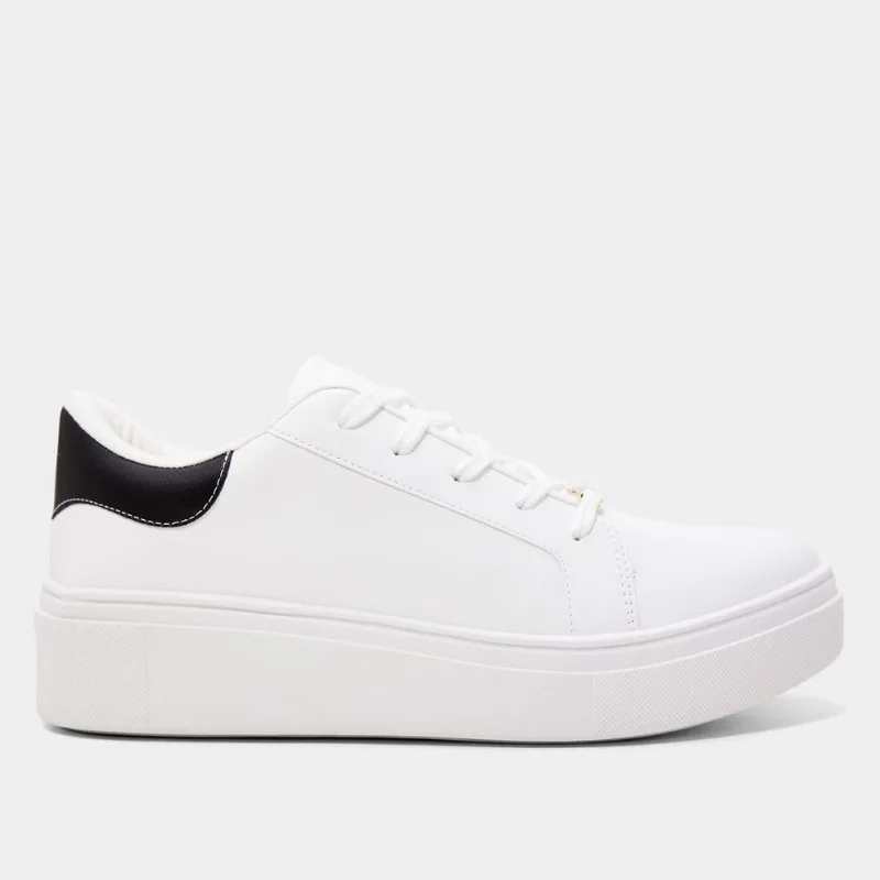 Tênis Vizzano Casual Feminino - Feminino - Branco+Preto