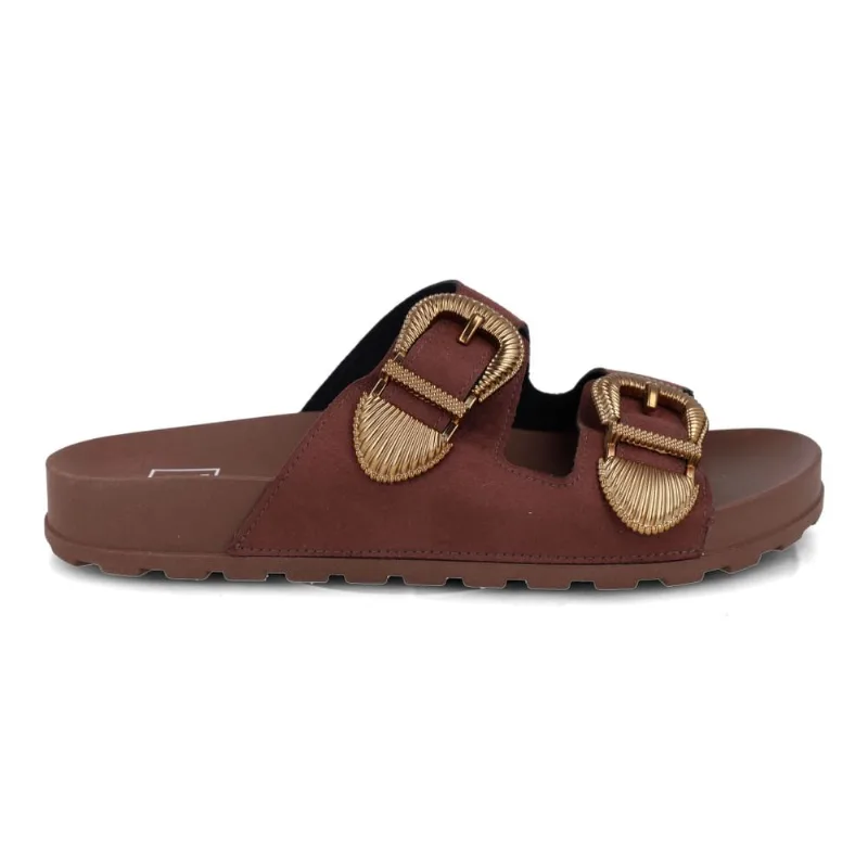 Tamanco Casual Moleca Camurça Marrom Feminino 36