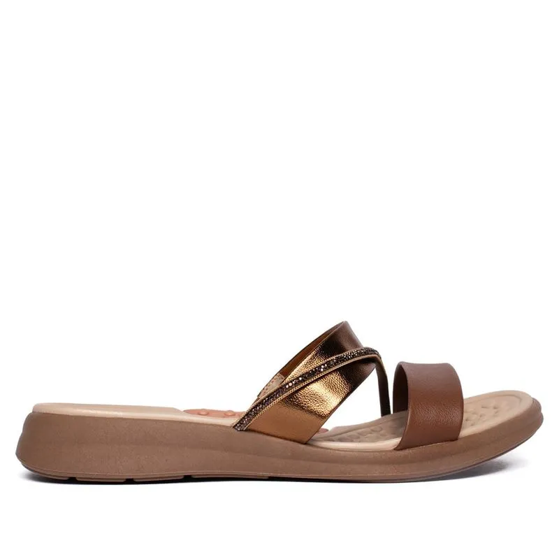 Tamanco Feminino Modare Napa Florença Conforto Bege/Dourado - 38