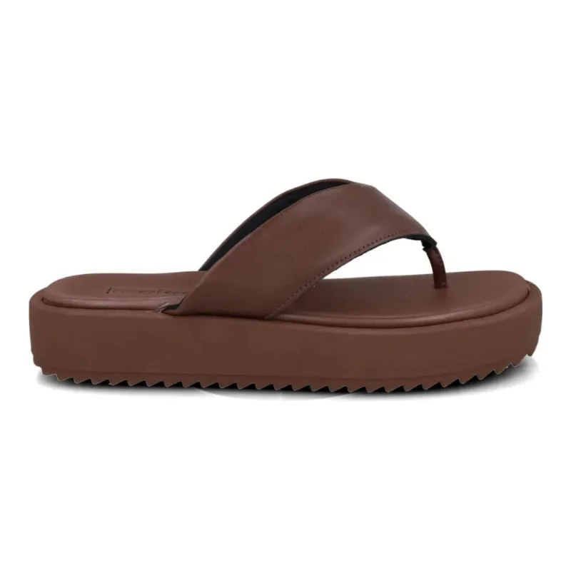 Tamanco Moleca Napa Pele Strech Feminino Marrom Casual 40