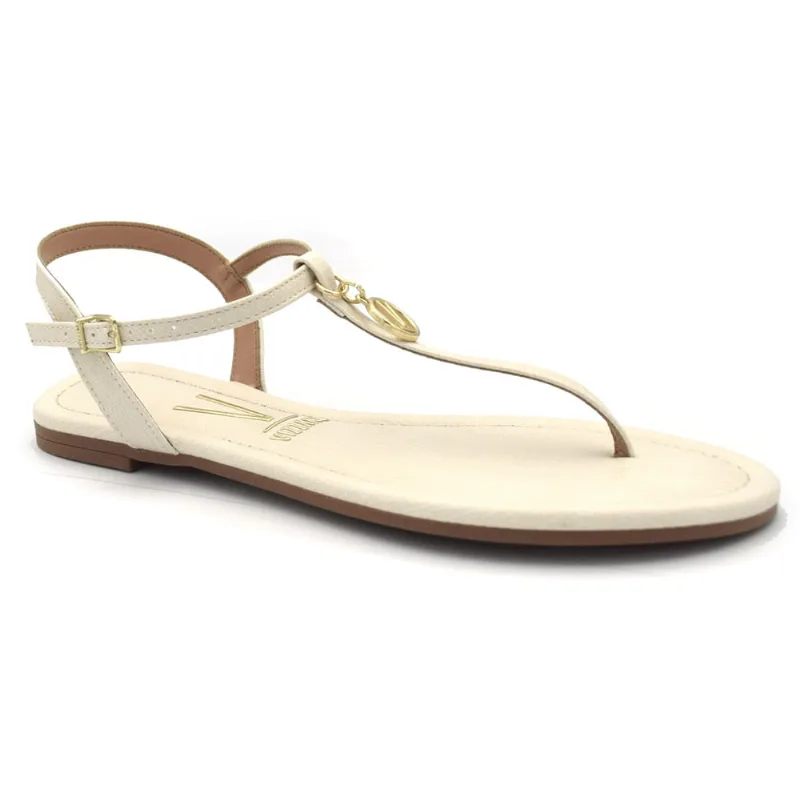 Sandália Rasteira Feminina Vizzano Off White 6371.1008.29711 40