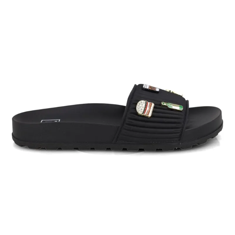 Chinelo Slide Casual Moleca Feminino Preto 35