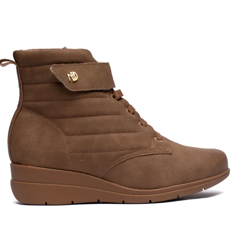 Bota Feminina Modare Anabela Cano Curto Marrom Claro - 38