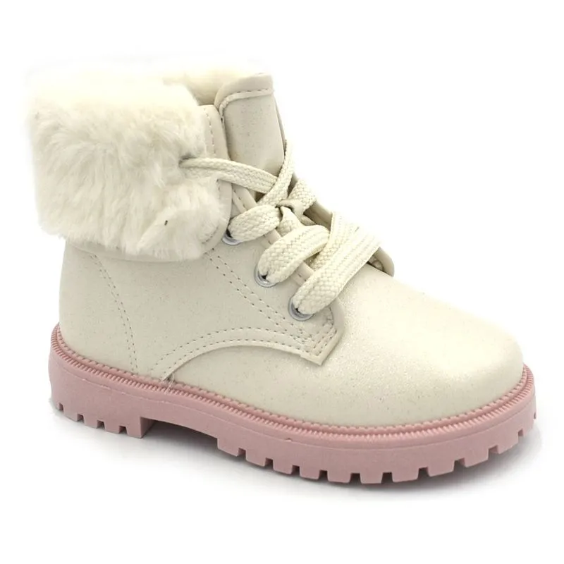 Coturno de Menina Molekinha do 20 ao 25 Off White 2126.524.31220 20