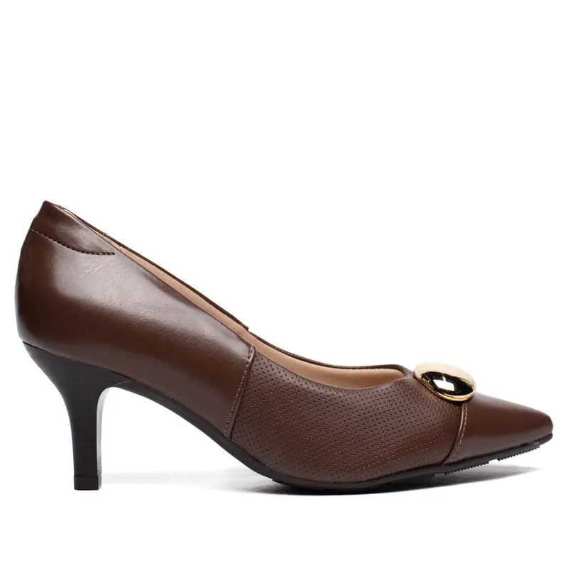 Scarpin Feminino Modare Napa Suprema Texturizado Marrom - 38