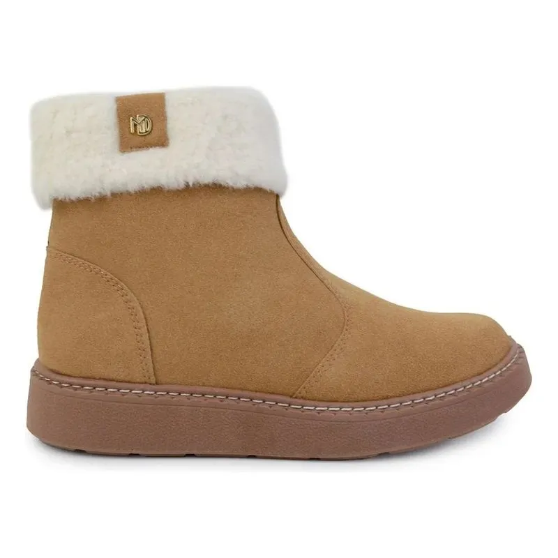 Bota Feminina Modare Camurça Marrom Caramelo 33 / CAM-PELO-CARAMELO-BCO-OFF