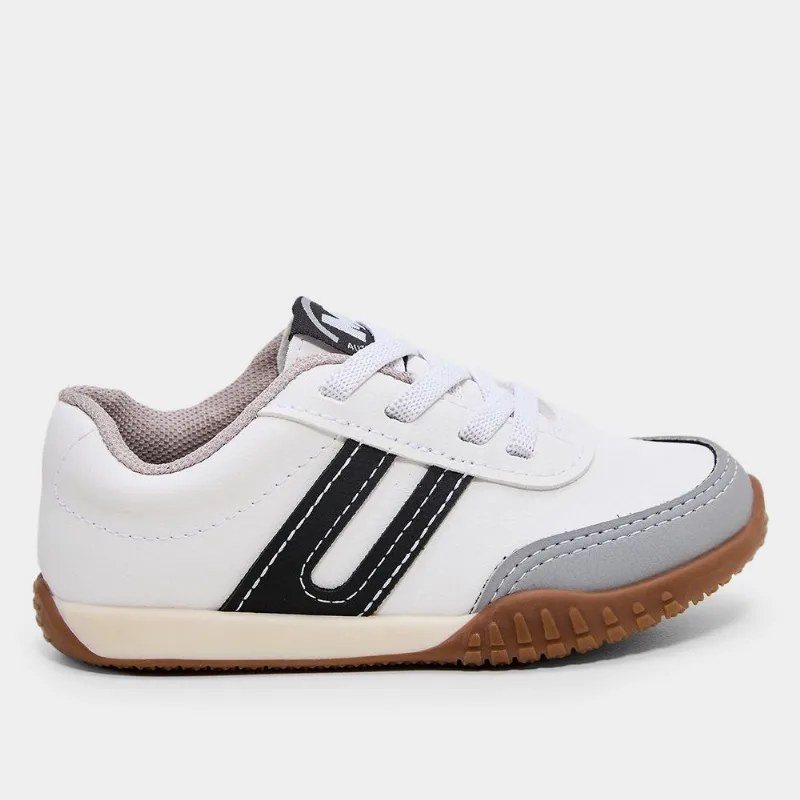 Tênis Infantil Molekinho Casual Menino - Menino - Branco+Cinza