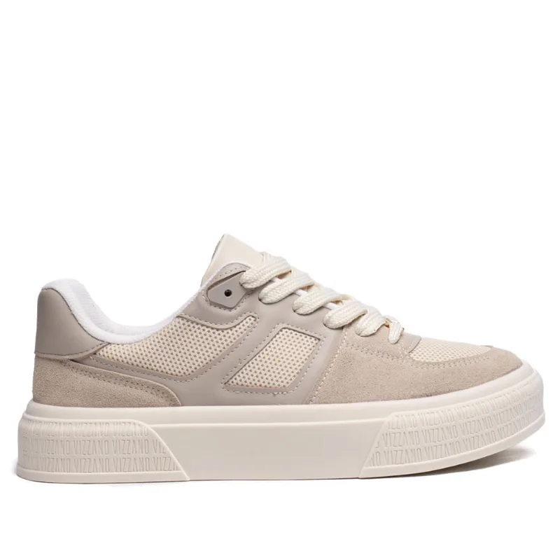 Tênis Feminino Vizzano Flatform Mesh Bege/Off White - 35