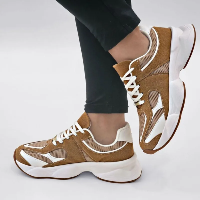 Tênis Vizzano Feminino Jogging com Cadarço 1478.100 39 / Caramelo