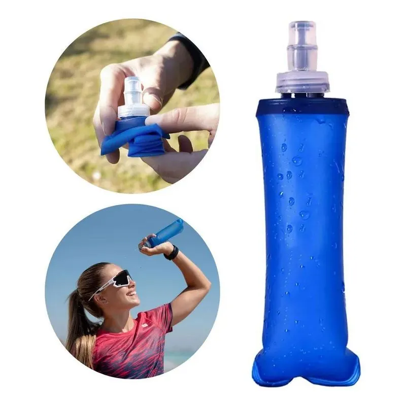 10x Garrafa De Água Mole Dobrável Corrida Silicone Squeeze