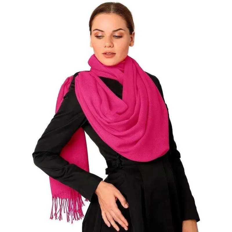 2x Cachecol Echarpe Feminino Pashmina Lenço Xale Longo Caxem