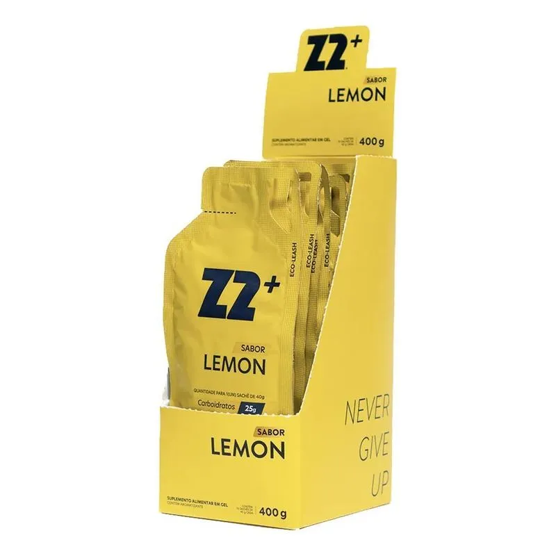 5x Energy Gel Z2+ Lemon Box 10 Unidades Sabor Limão