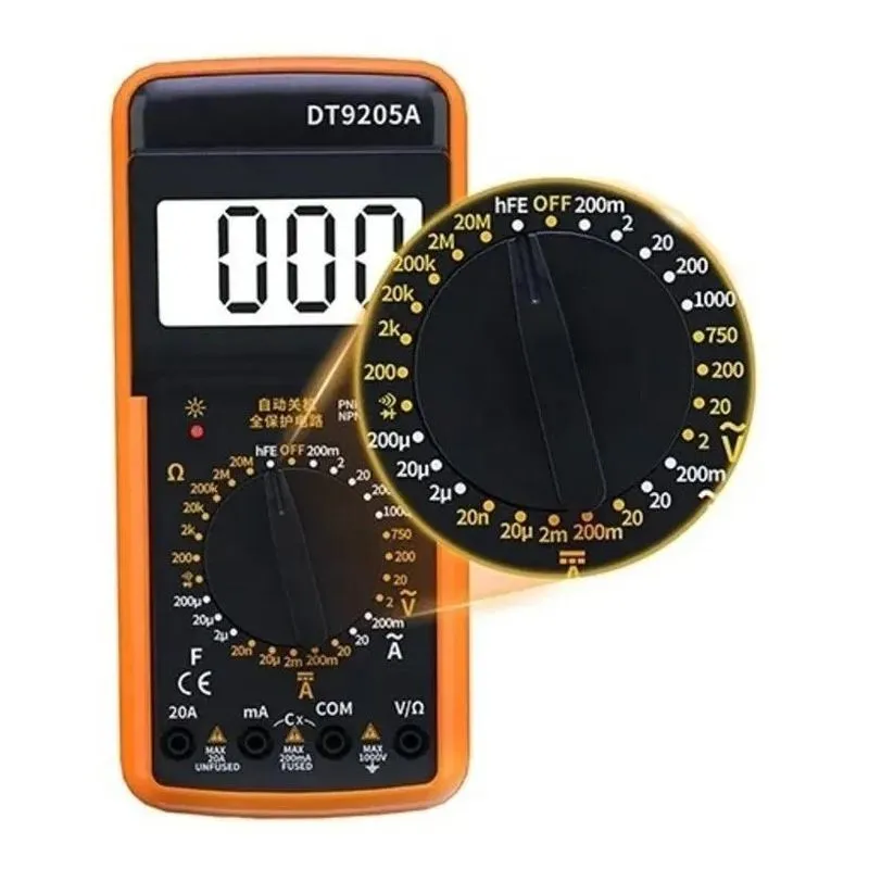 3x Multimetro Digital Funcao Capacimetro Modelo 9205 Bip Bip