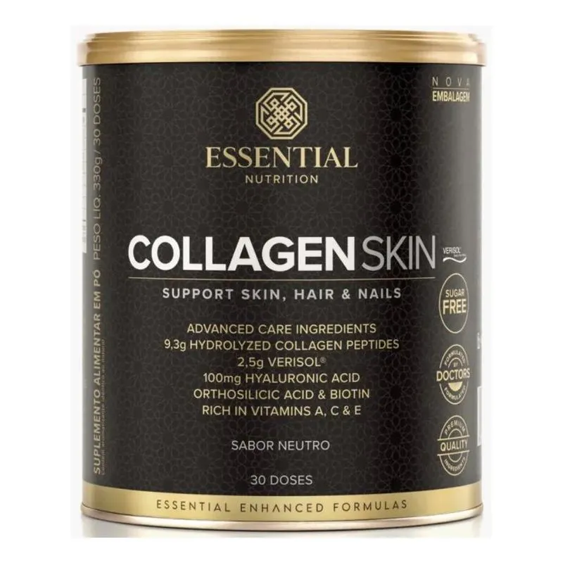 Suplemento Essential Nutrition Collagen Skin Neutro Lata 330