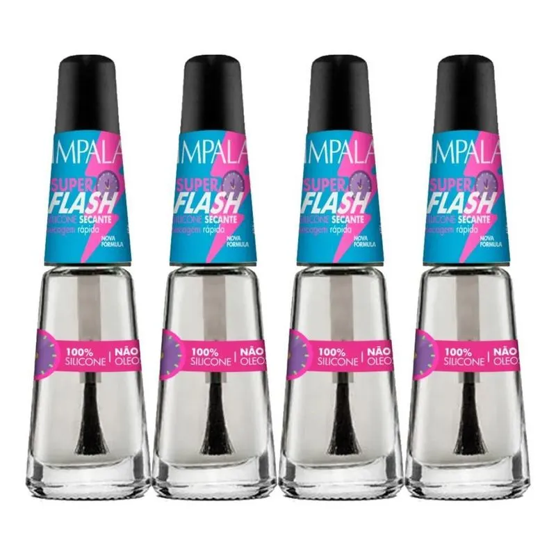 2x Esmalte Impala Secagem Rápida Super Flash Hipoalêrgenico