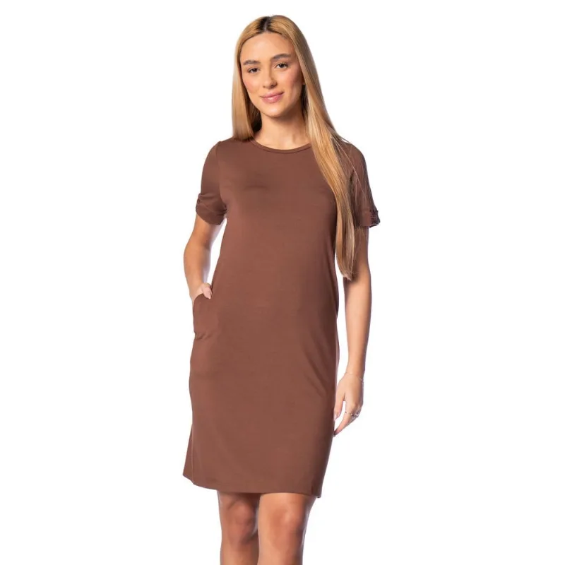 Vestido Feminino Olho Fatal Malha Detalhe Corda Marrom - M