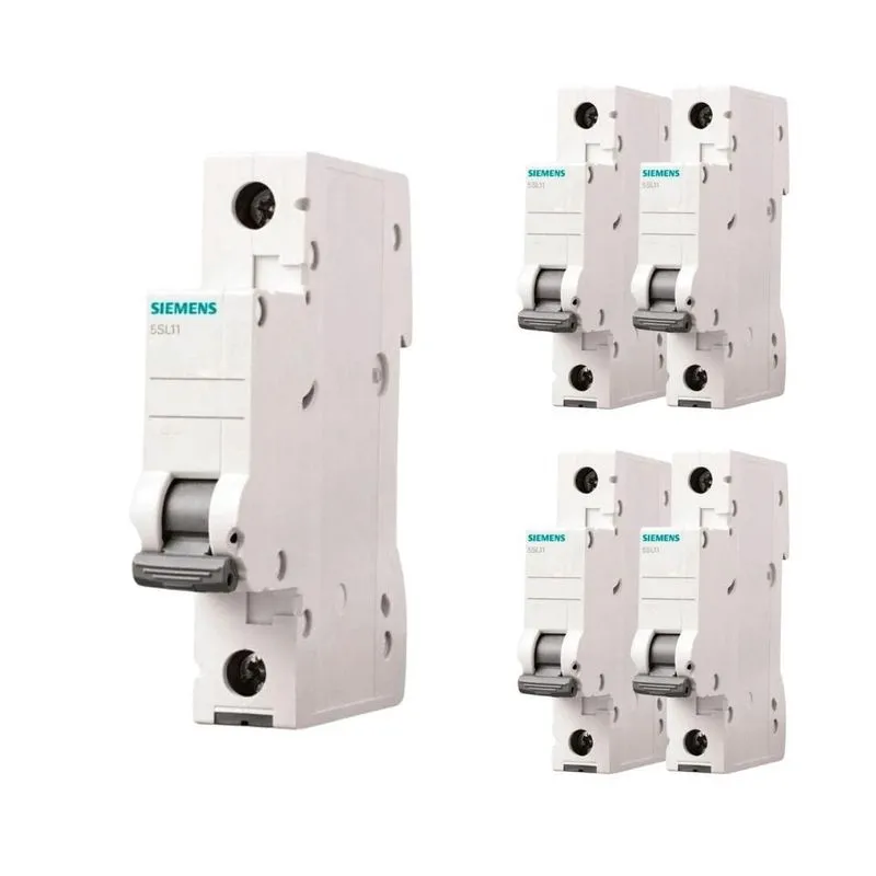 Kit 5 Disjuntor Interruptor Unipolar 1p Curva B 25a Siemens