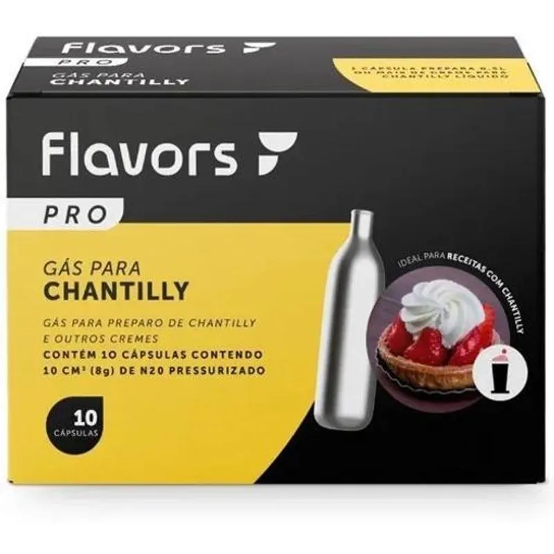 10x Cápsula De Gás N2o P Chantily Caixa 10 Ampolas Garrafa