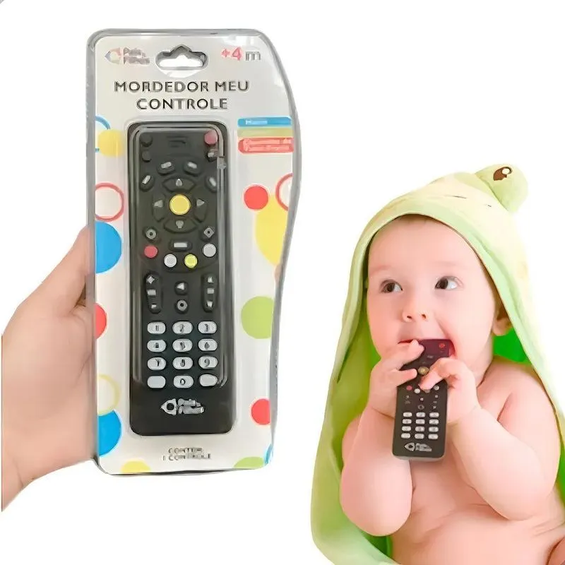 Mordedor Infantil Macio Bebê Controle Remoto E Cor Preto Mor