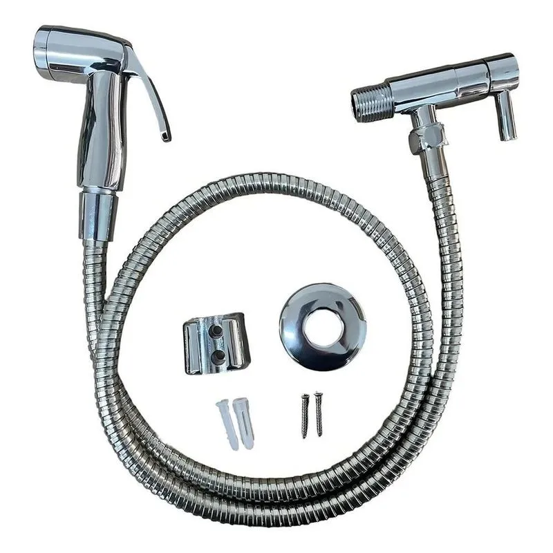 Ducha Higiênica Luxo Metal Cromado Acionamento 1/4 De Volta