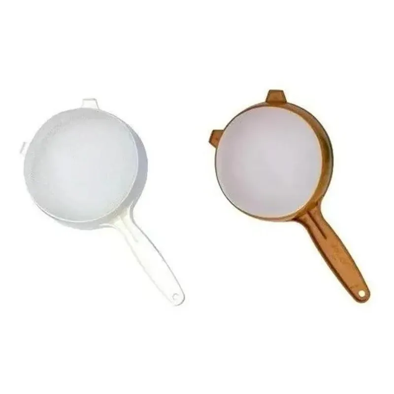 2x Peneira Coador Alimento Cozinha 19cm Reforçada Plástico