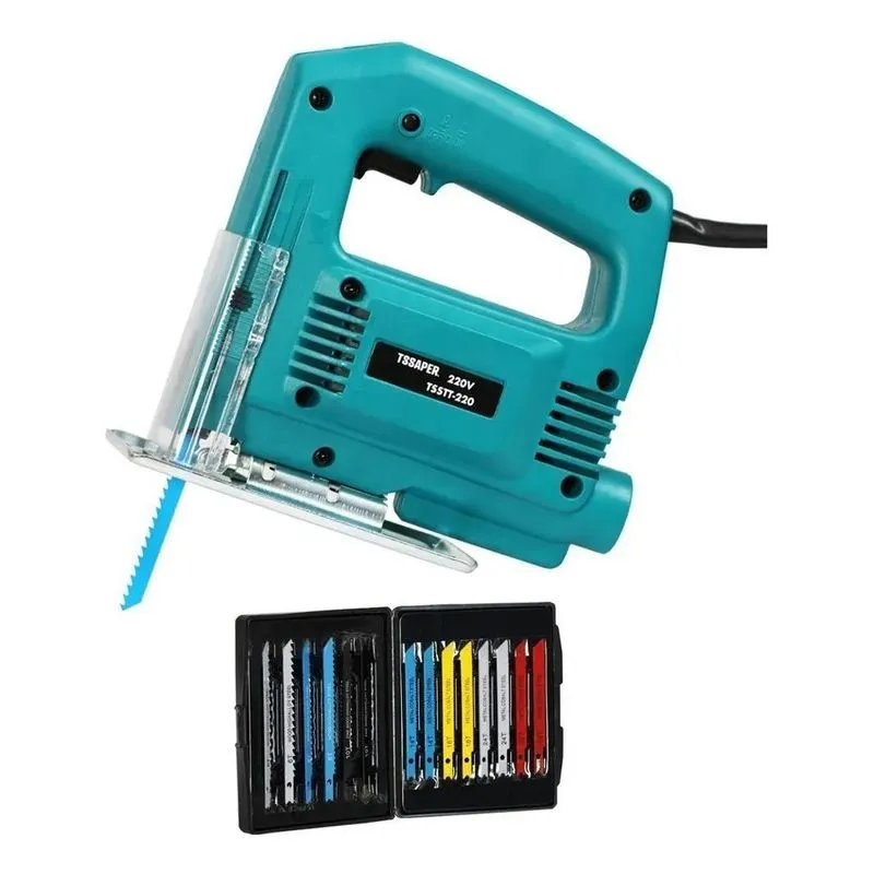 10x Kit Serra Tico Tico 500w + 14 Lâminas Madeira Metal Tss