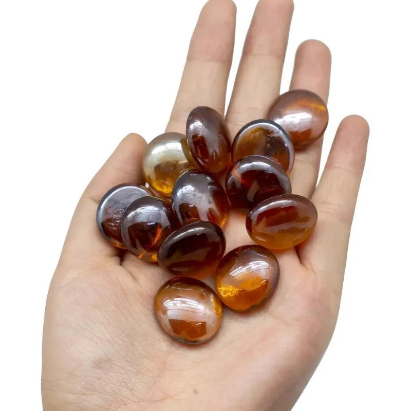 600g Pedras De Vidro Gema Para Vaso Aquario- Escolha A Cor