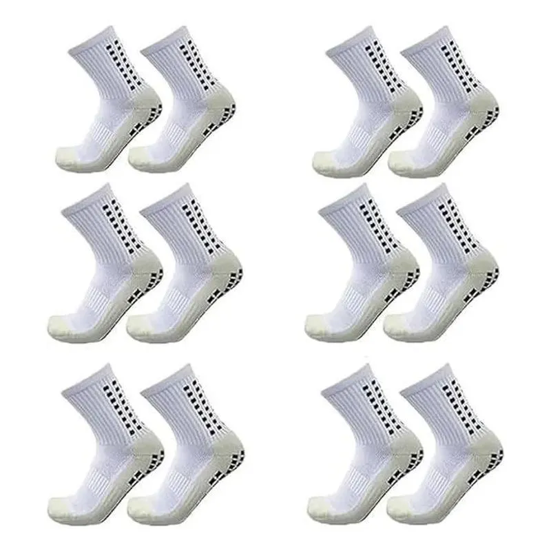 2x 6 Pares De Meias Antiderrapantes De Futebol, Meias Esport