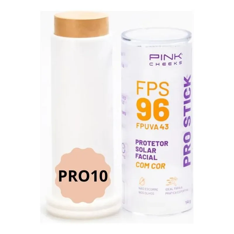 2x Pro Stick Protetor Solar Facial Fps96 Pro10 14g Pink Chee