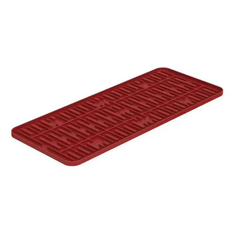 3x Tapete De Pia Single Em Eva Vermelho 42,2x17,4x1cm - Coza