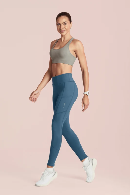 Calça Legging Lsport Feminina Run 5 Pockets Azul - 2721 / XG