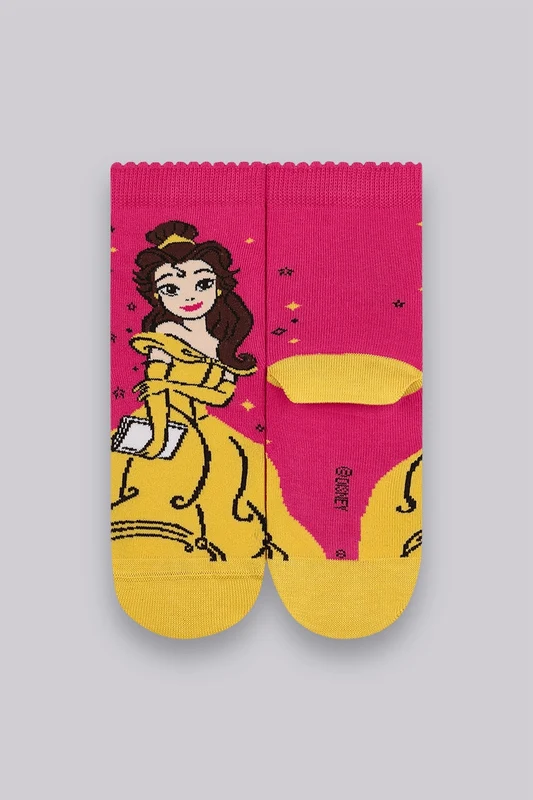 MEIAS SOQUETE FEMININO KIDS DISNEY Rosa Fruti / 30 a 36