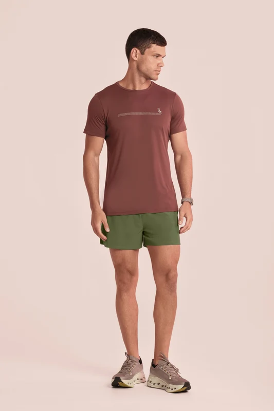 T-shirt Poliamida Básica Masculina Ii Chocolate / GG