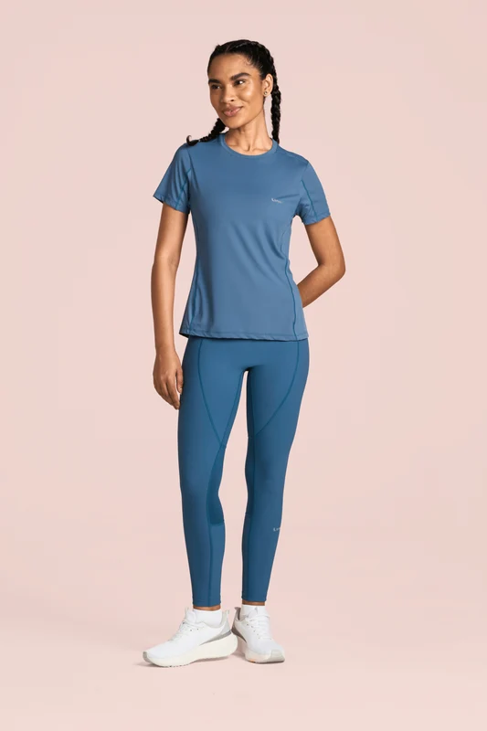 Calça Legging Feminina Canelada 1 Pocket Azul / GG