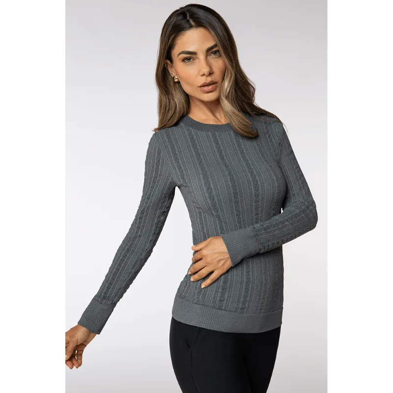 Blusa Tricô Sem Costura Feminina Lupo Tamanho: M (38 a 42) | Cor: Grafite
