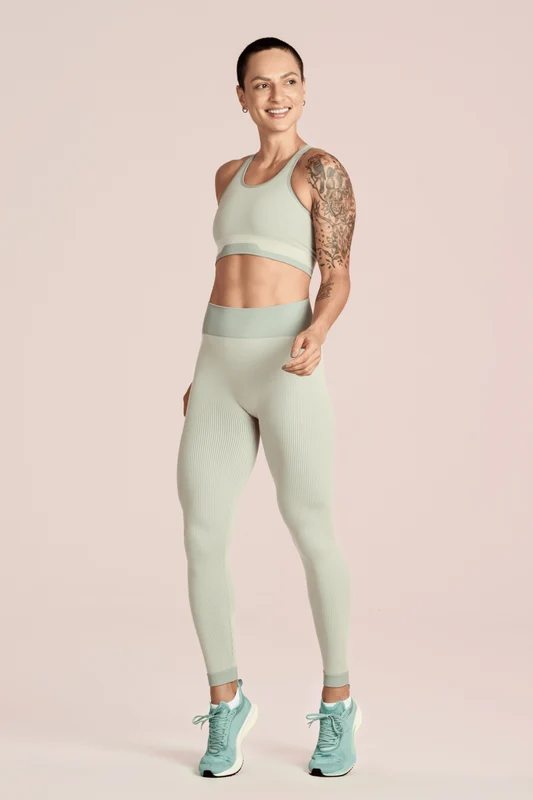 Calça Legging Feminina Lsport Seamless Mov Verde Fresh / G