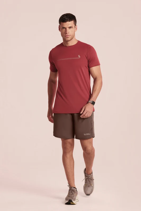 Shorts Lsport Elastano Chocolate / P
