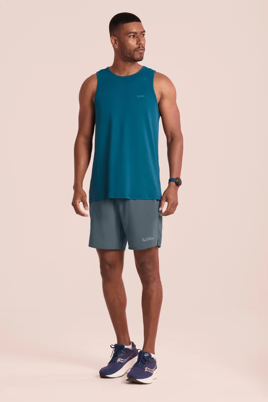 Shorts Lsport Elastano Azul Petroléo / G