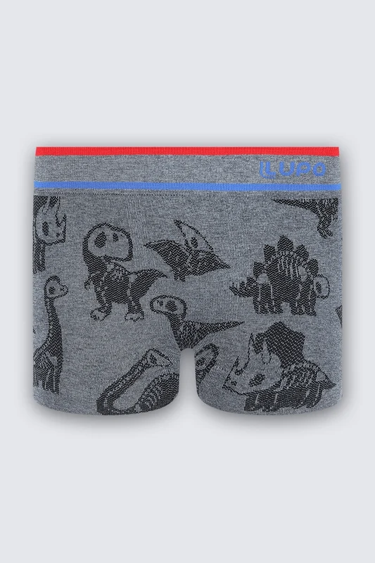 CUECAS BOXER MASCULINO KIDS LUPO Cinza / M (6 a 8 anos)