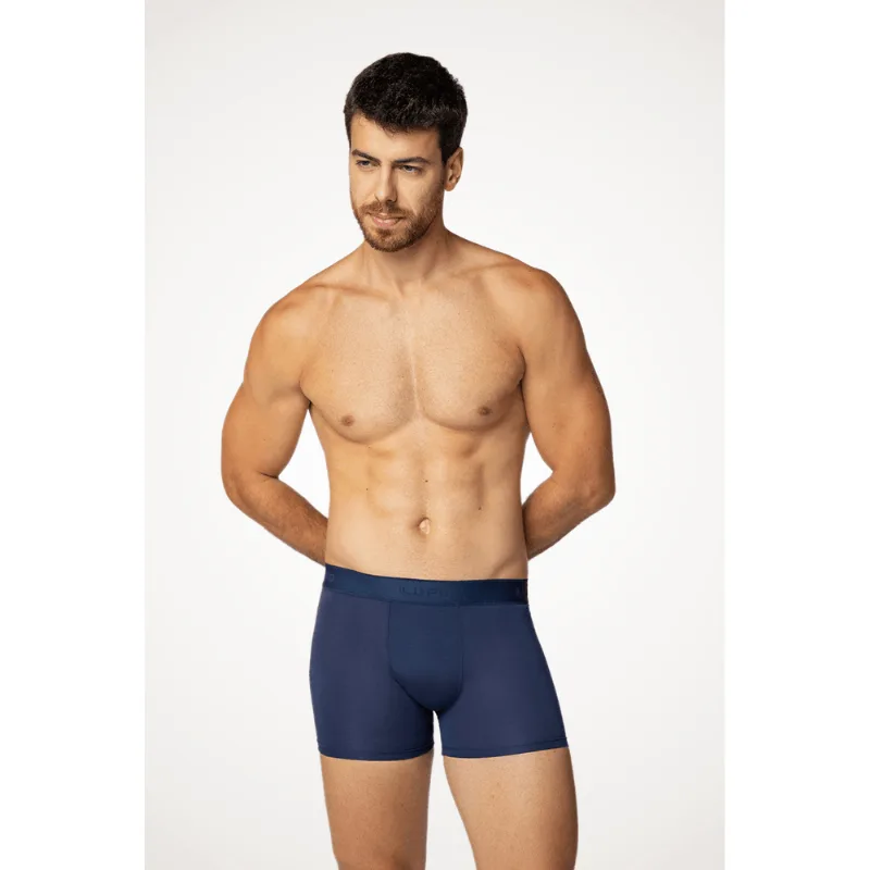 Cueca Boxer Micromodal Masculina Lupo Tamanho: M (42 a 44) | Cor: Marinho