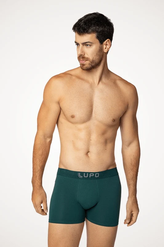 Cueca Boxer Algodão com Elastano Verde / P (38 a 40)