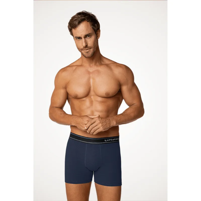 Cueca Boxer Algodão Masculina Lupo Tamanho: GG (50 a 52) | Cor: Marinho