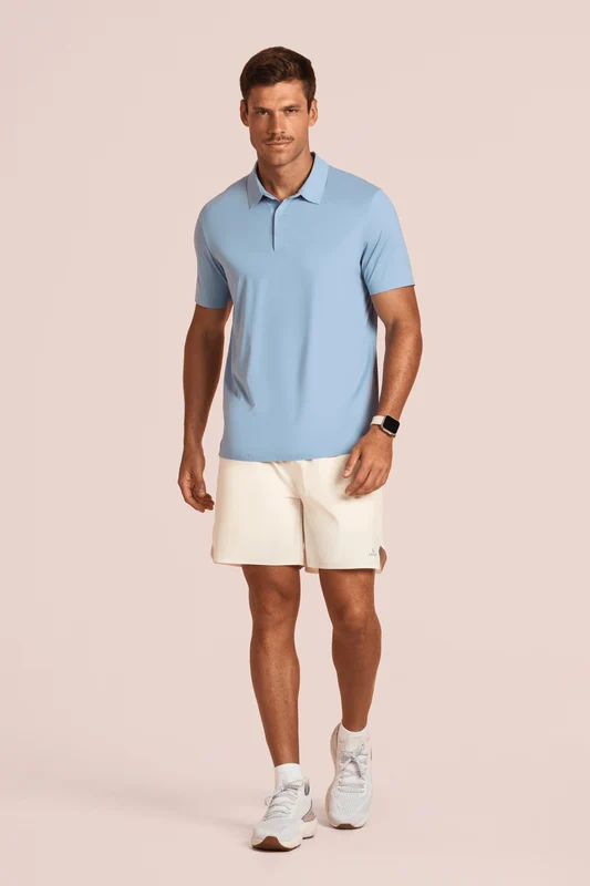 Polo Lsport Masculina Selada Racket Azul do Mar / M